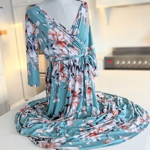 Pink blush maternity dress